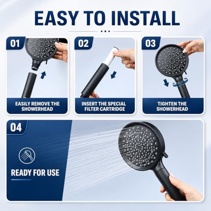 Replacement Shower Filter Cartridges Compatible with Cobbe Filtered Shower Heads