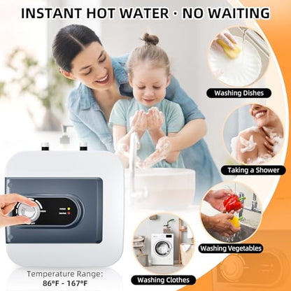 Electric Mini Tank Water Heater Under Sink Water Heater 1500W