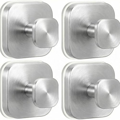 Suction Cup Hooks for Shower (Brushed Nickel / 4 Pack)