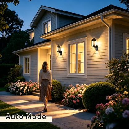16" Motion Sensor cOutdoor Wall Light Fixtures (11-BK-MA)