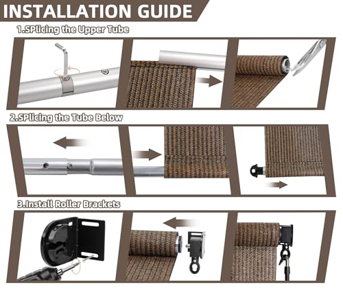 Outdoor Roller Shade (Mocha / 120"W x 96"H)