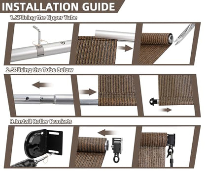 Outdoor Roller Shade (Mocha / 120"W x 96"H)