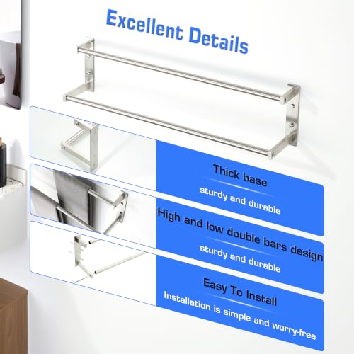 Double Towel Bars for Bathroom