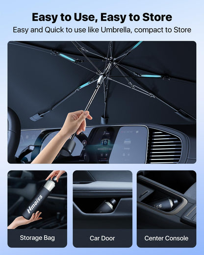 Windshield Sun Shade Umbrella [Vinyl Coating Heat Shield]