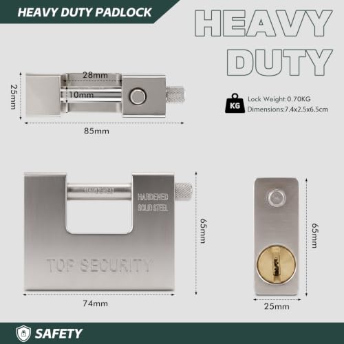 Heavy Duty Aluminum Alloy Core Padlock