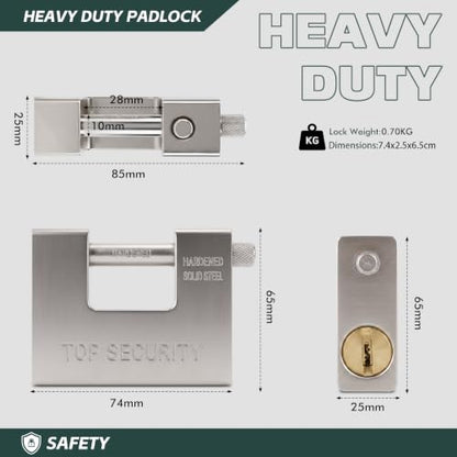 Heavy Duty Aluminum Alloy Core Padlock