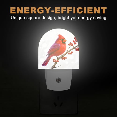 Night Light Cardinal Night Lights Plug into Wall with Dusk to Dawn Smart Sensor for Bedroom Bathroom Hallway Kitchen (Cardinal 02)