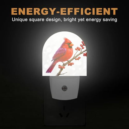 Night Light Cardinal Night Lights Plug into Wall with Dusk to Dawn Smart Sensor for Bedroom Bathroom Hallway Kitchen (Cardinal 02)
