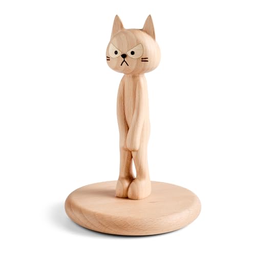 Wooden Toilet Paper Holder Funny Rustic Countertop Bath Tissue Roll Holder
