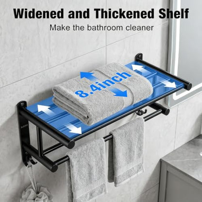 23" Double Towel Rack with 2 Hooks
