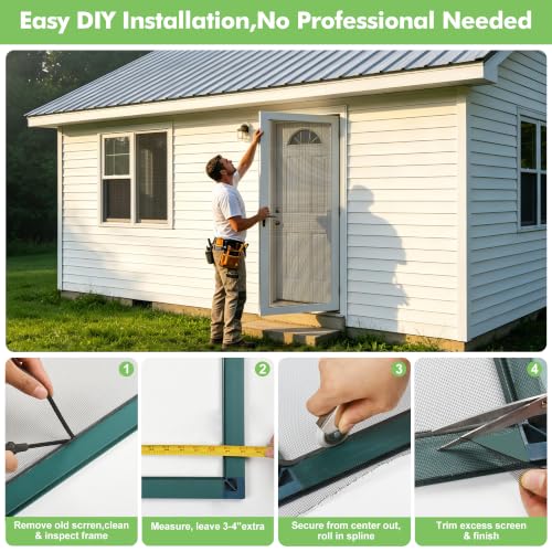 Pet Proof Window Screen Replacement Mesh (48"x50' / Pet Guard)