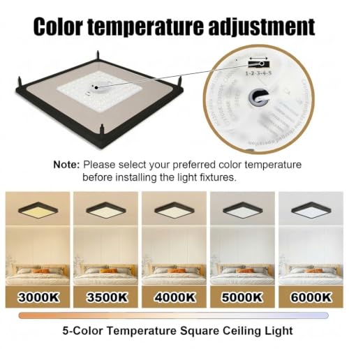 Square Modern Led Ceiling Light Fixture
