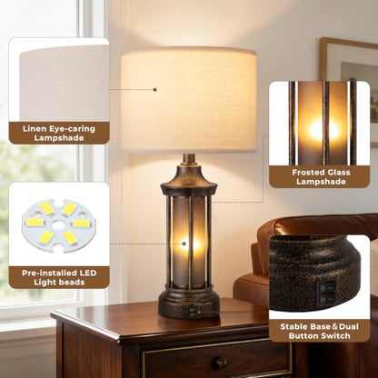 Farmhouse Table Lamps for Living Room