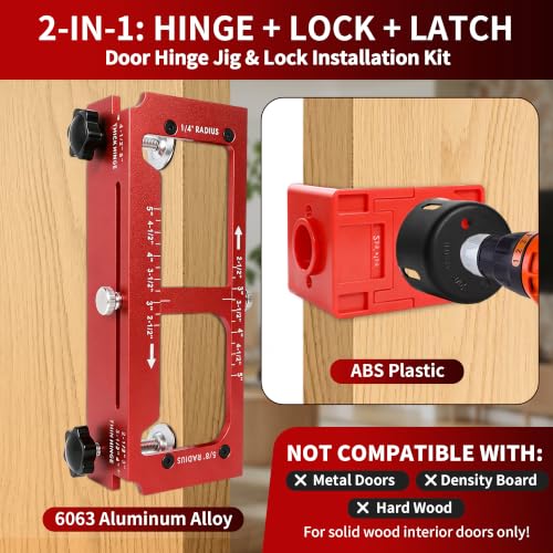 Door Hinge Lock & Latch Installation Kit