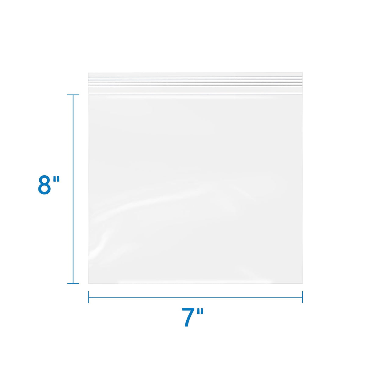 7" x 8" 200 Pack 2 Mil Resealable Zip Bags (7" x 8" 200 Pack)