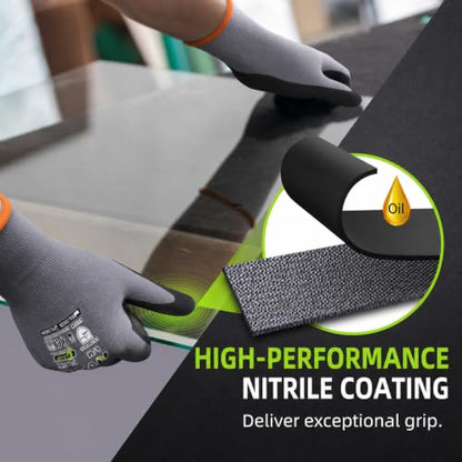 Safety Work Gloves MicroFoam Nitrile Coated