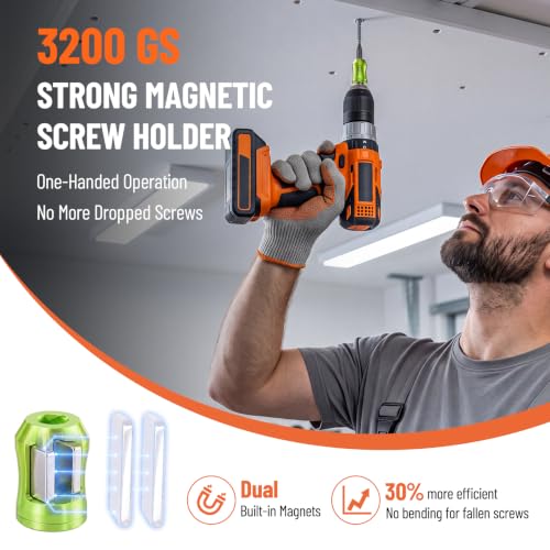 Strong Magnetic Screw Holder Ring 2 Pack with PH2 Screwdriver Bit