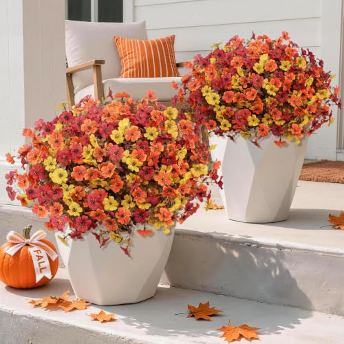 Artificial Fake Plants Flowers for Outdoor Outside Spring Summer Decoration