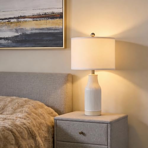 23.75" Modern Ceramic Table Lamps Set of 2