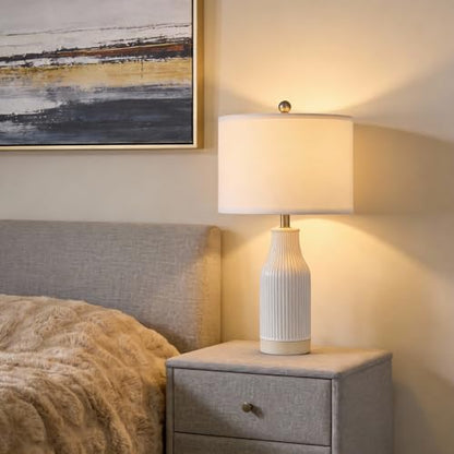 23.75" Modern Ceramic Table Lamps Set of 2