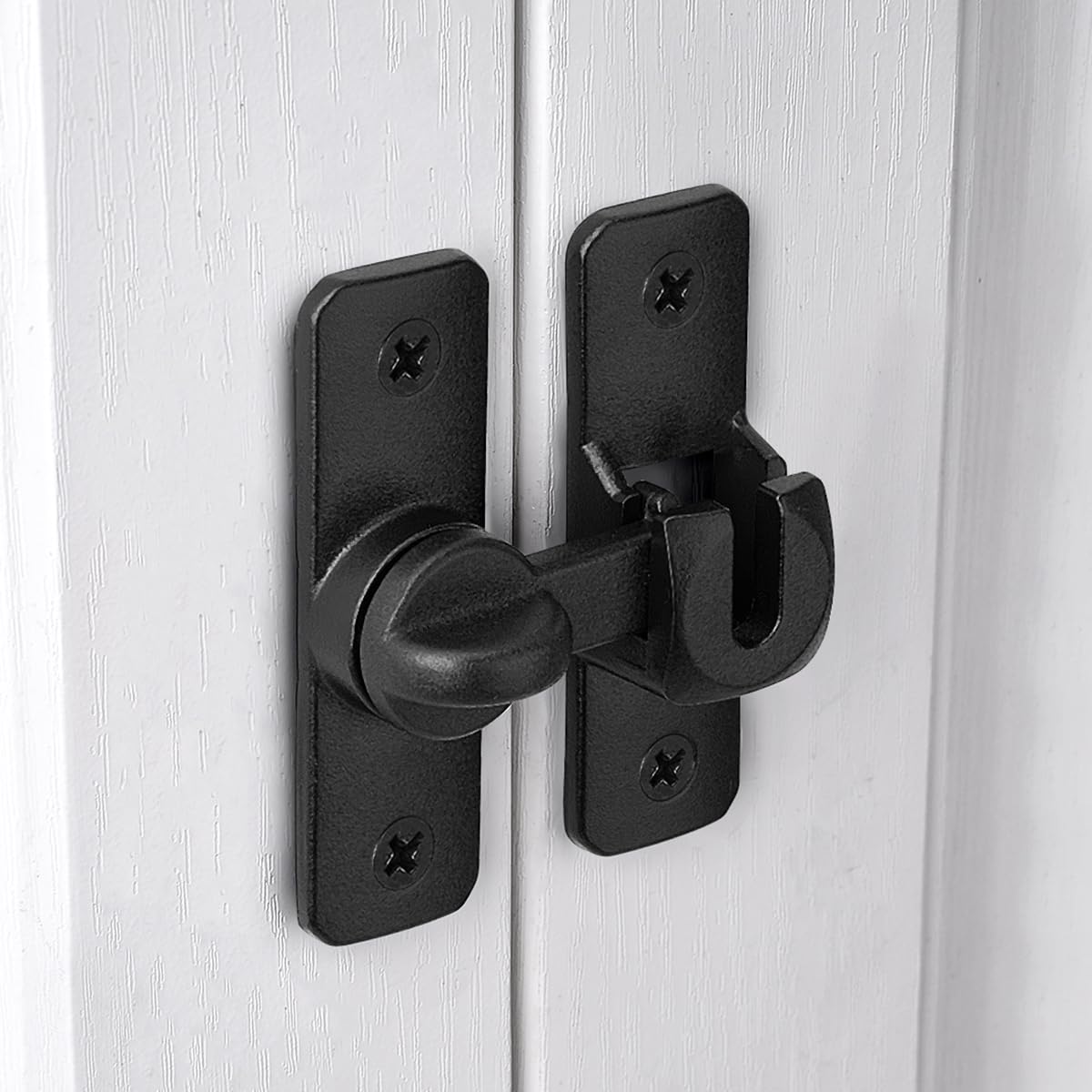 Matte Black Aluminum Alloy Gate Lock (Matte Black)