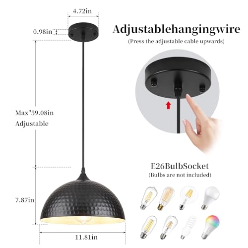 L-Vin02-Hammered-Pendant Light