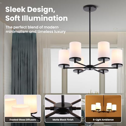 Modern 6 Light Chandelier