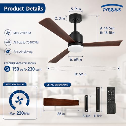 52 inch Ceiling Fan with Light
