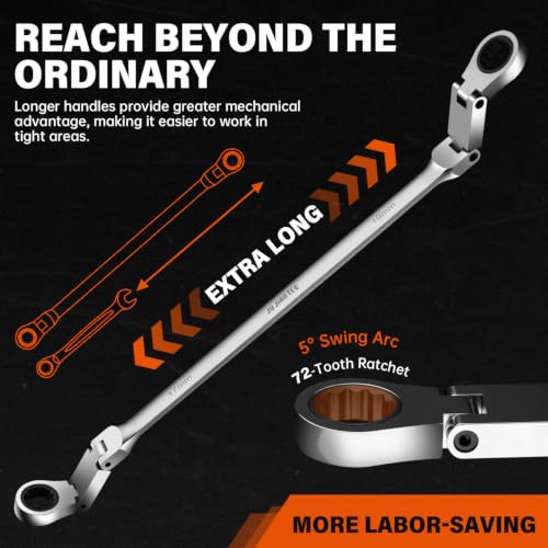 Extra Long Ratcheting Wrench Set