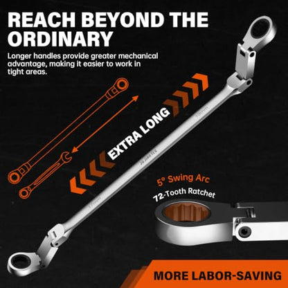 Extra Long Ratcheting Wrench Set