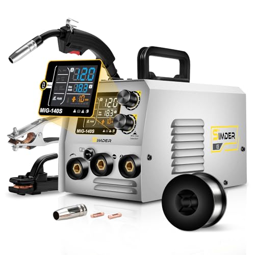 SSimder MIG Welder 110V 220V Dual Voltage MIG Welding Machine Multiprocess Welder for Home DIY