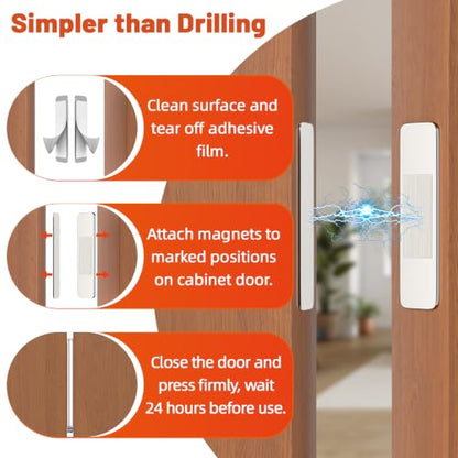 Narrow Cabinet Door Magnetic Latches for Door Closed