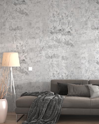 Concrete Wallpaper Peel and Stick Grey Wallpaper