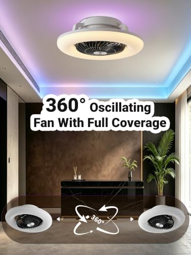 Bladeless Low Profile Ceiling Fan RGB