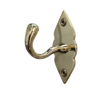 Unlacquered Handmade Brass Hooks