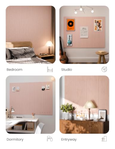 48" x 36" Large Felt Bulletin Board (Pink / Fine-stripe 12-pack)