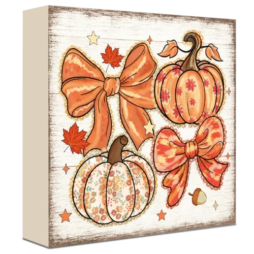 Fall Decorations for Home Wood Sign Fall Decor Shelf Decor