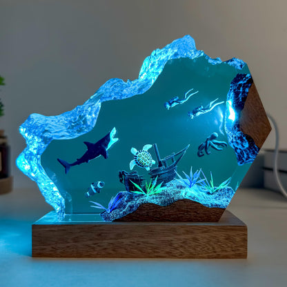 Shark Ocean Resin Lamp (Shark / S)