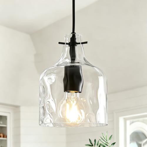Industrial Glass Pendant Lights for Kitchen Island
