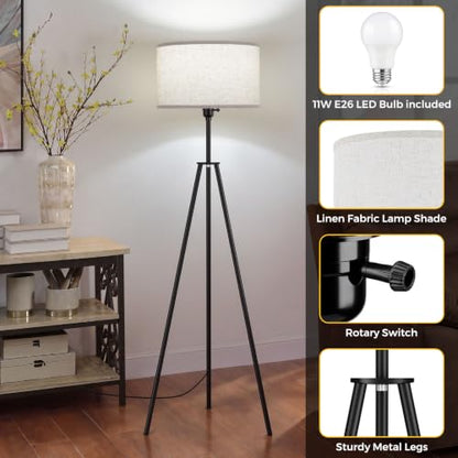 Tripod Floor Lamp with 3