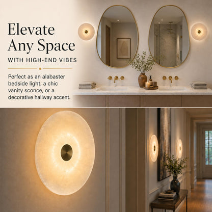 Natural Spanish Alabaster Wall Sconce (Spanish Alabaster)