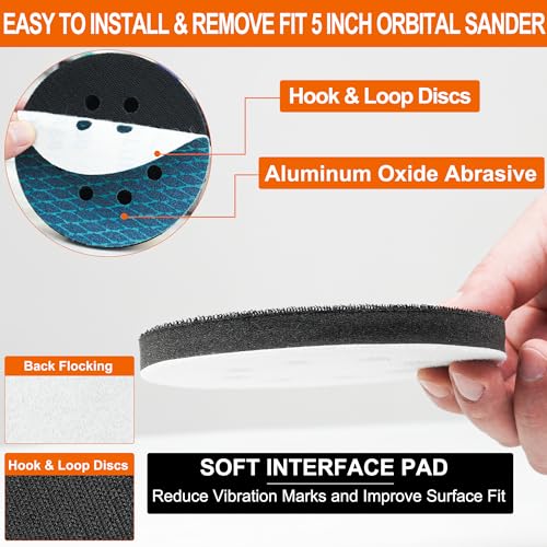5 Inch 8 Hole Hook and Loop Sanding Discs