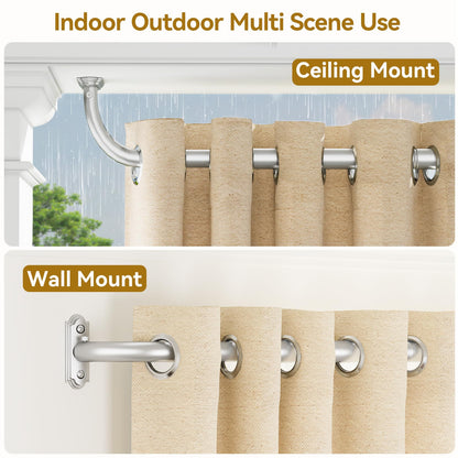 Silver Curtain Rod 32 (Silver / 32 to 58")