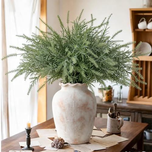 Artificial Eucalyptus Leaves Stem Fake Greenery Branches Real Touch DIY Stems for Festival Home Kitchen Garden Party Farmhouse Office Decor