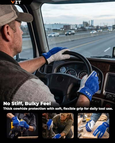 Leather Work Gloves for Men & Women