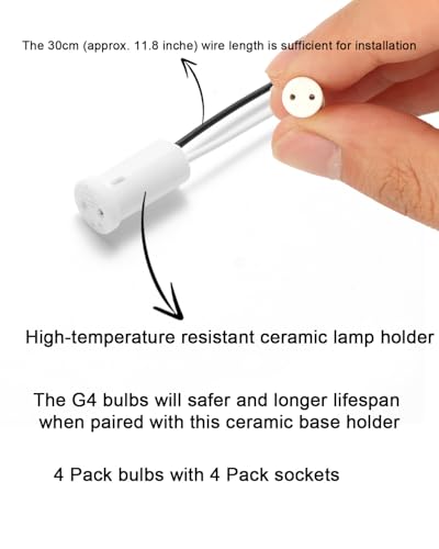 4 Pack G4 LED Bulb 12V 4W (Warm White 3000k)