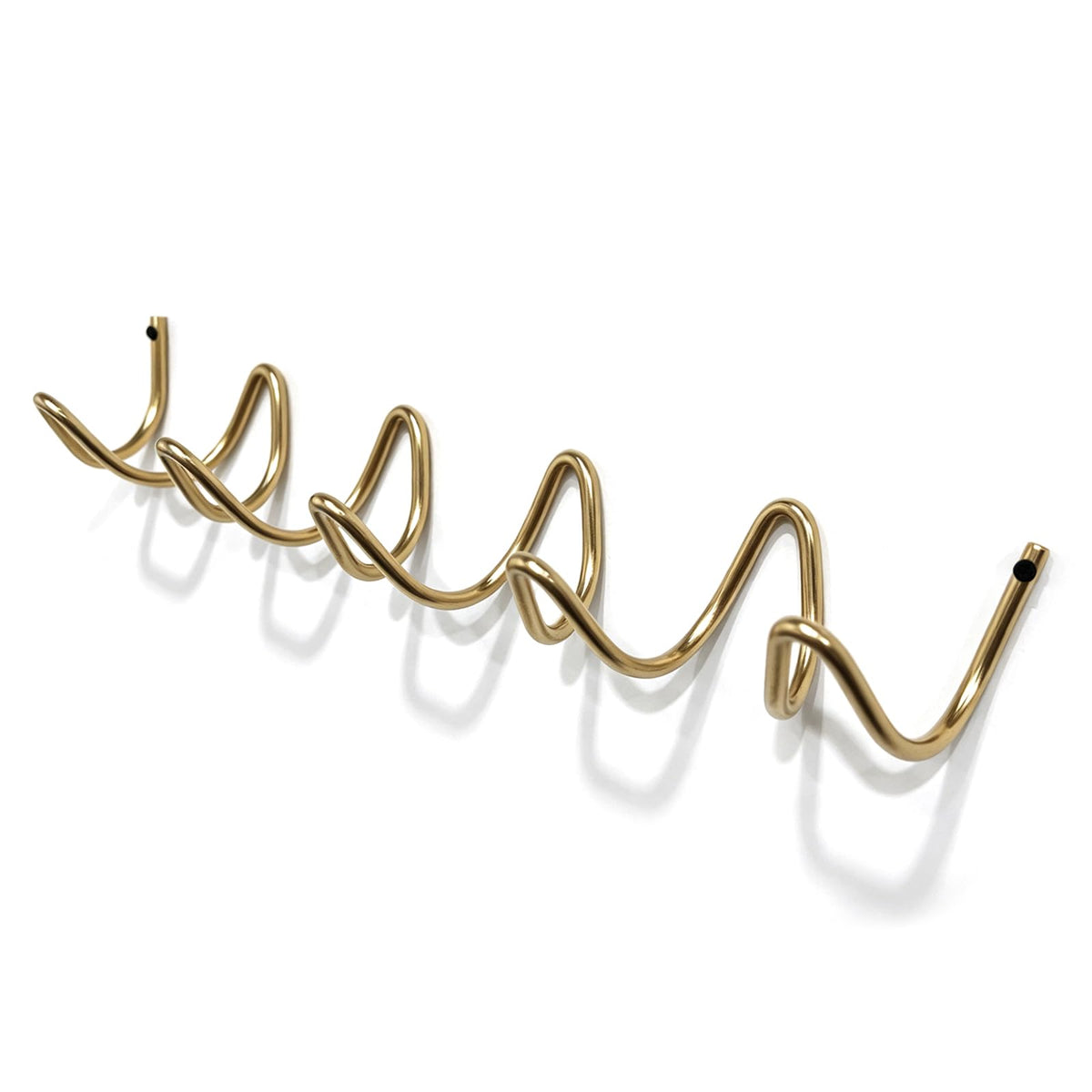Wavy Wall Mount Coat Rack (Gold-1Piece / 19" x 2.95" (49cm x 7.5cm))