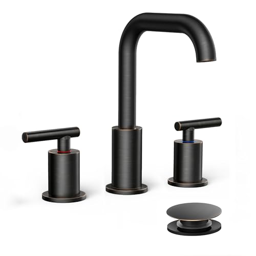 Bathroom Sink Faucet 3 Hole Widespread 8 Inch 2 Handle