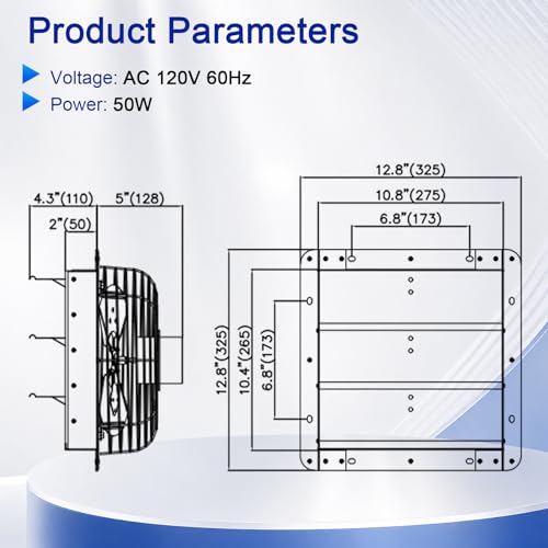 Nyhtqelz Shutter Exhaust Fan