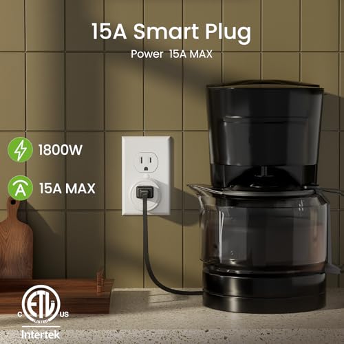 GHome 15A Matter Smart Plugs that Compatible with Alexa